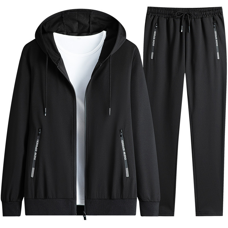 Joggers Pants - Kapuzenjacke mit Reißverschluss, gerade Jogginghose, zweiteiliger
