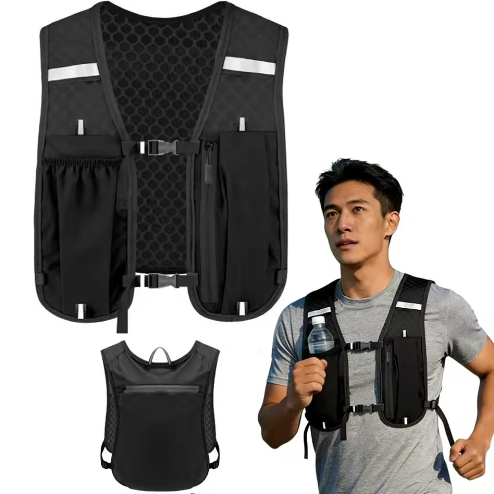 Hydration Vest - Lauf-Hydrationsweste für Damen und Herren, Wasserabweisend,