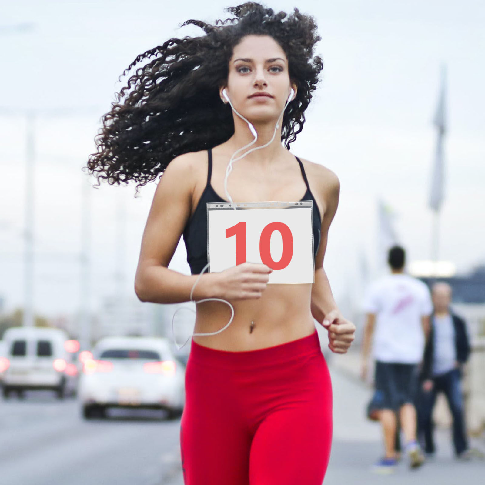 Race Bib - 100 Stück transparente Startnummernhalter – leichte,