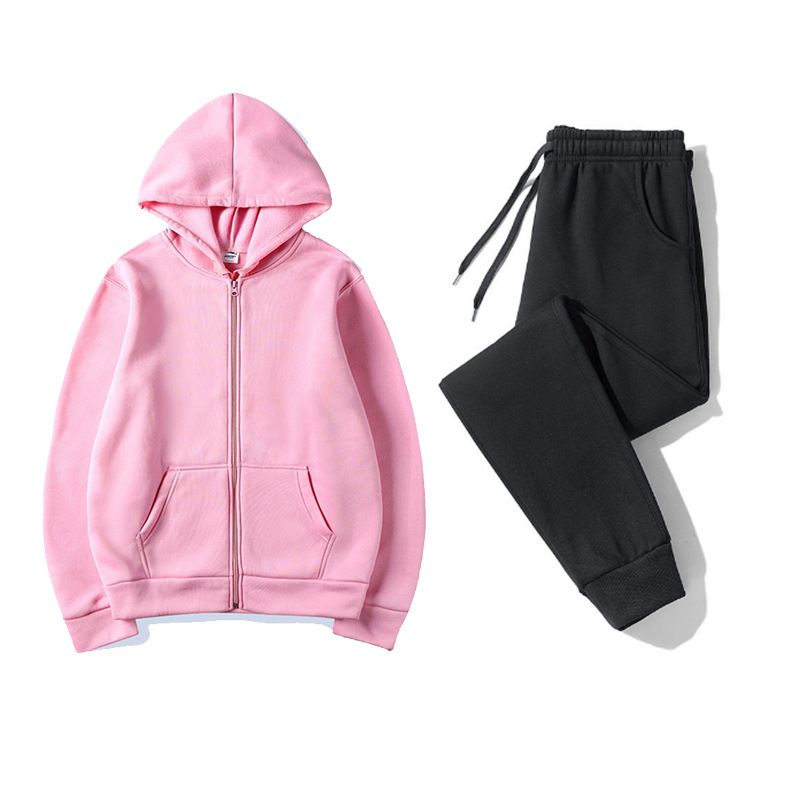 Joggers Pants - Herren-Hoodie mit halbem Reißverschluss und Jogginghose