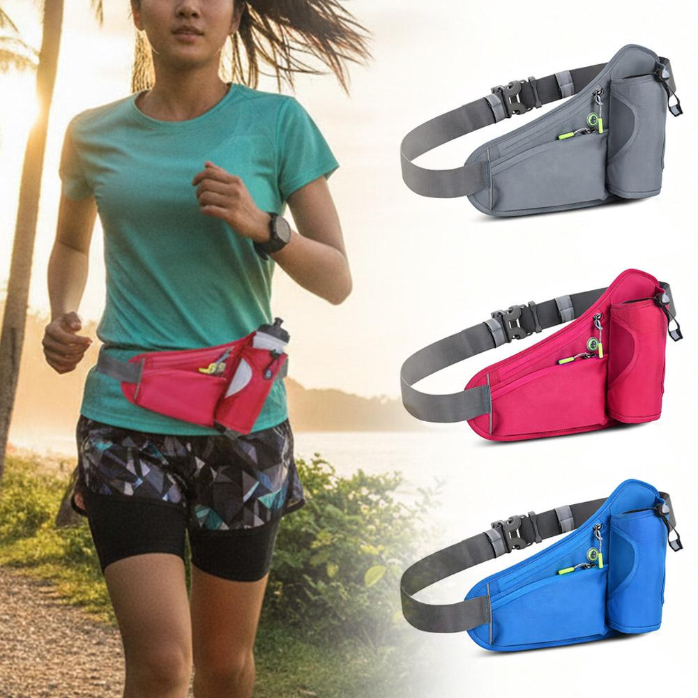 Running Belt - Gürteltasche mit Wasserflaschenhalter, Umhängetasche mit Verlängerungsriemen,