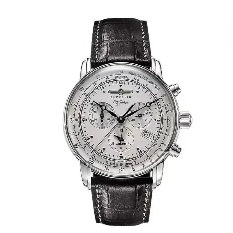 Running Watch - 2026 Neue Zeppelin Automatik-Datumsanzeige Armbanduhr Drei-Augen-Sekundenanzeige