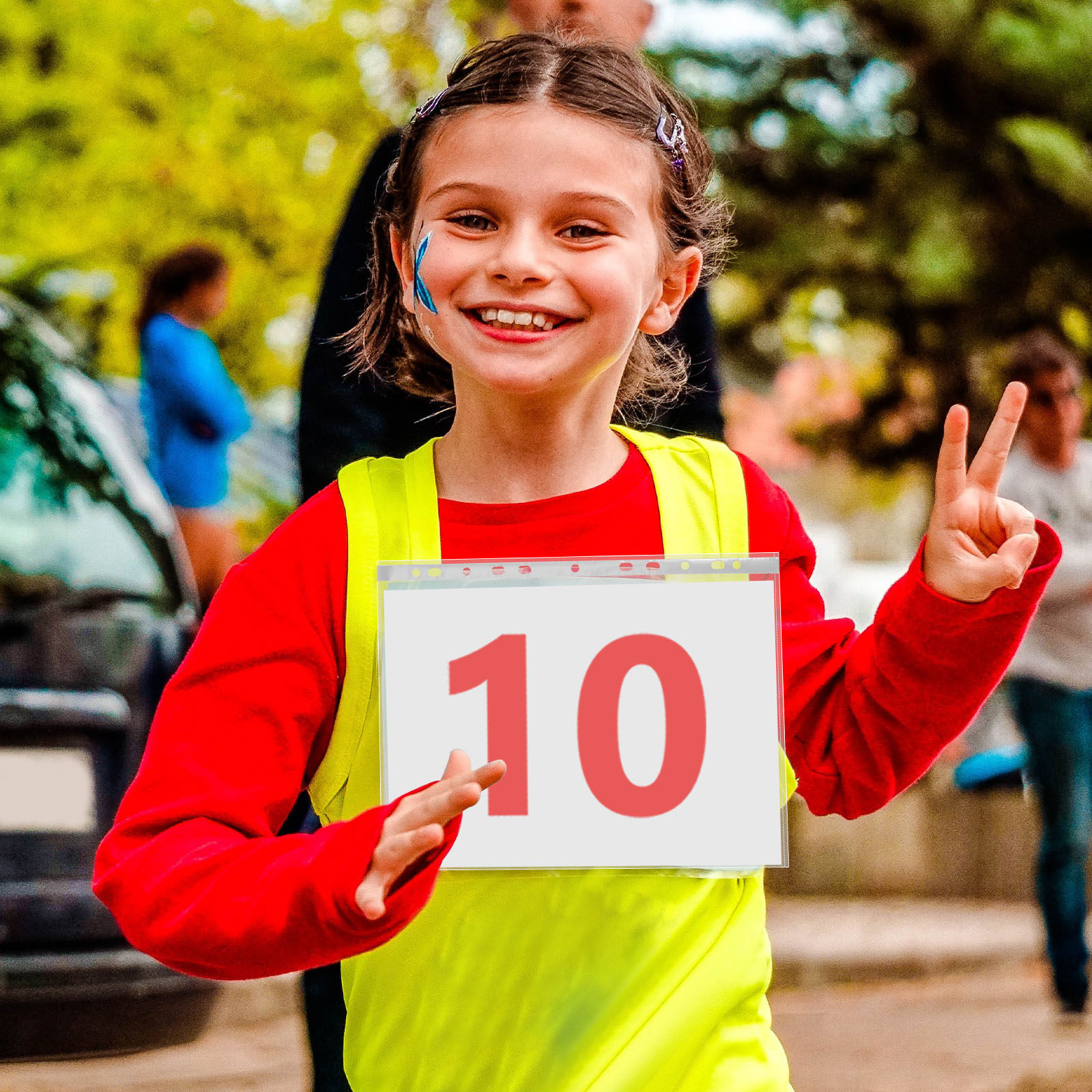 100 Stück transparente Startnu – Race Bib Bewertung und Preis